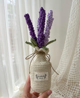 Knit Crochet Lavender Bouquet  Handmade Amigurumi Flower Arrangement