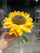 Giant Crochet Sunflower Stem - Handmade Amigurumi Forever Flower