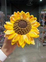 Giant Crochet Sunflower Stem - Handmade Amigurumi Forever Flower
