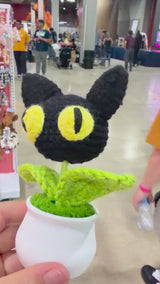 Handmade Jiji Cat Crochet Flower Pot  Kiki's Delivery Service Plush